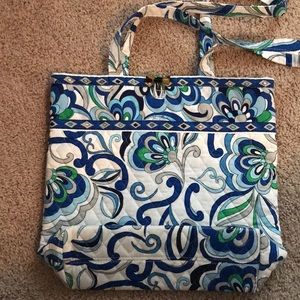 Vera Bradley Mediterranean White Small Tote